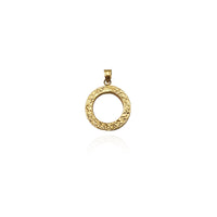 Diamond Cut Circle Pendant (14K) front - Popular Jewelry - New York