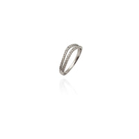 Diamond Double Wave Line Ring (14K) New York Popular Jewelry