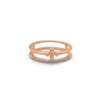 Diamond Floral Double Stack Ring (14K) Popular Jewelry New York