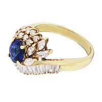 Diamond Helix Safir Kokteyl Üzüyü (18K) Popular Jewelry New York