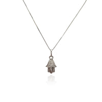 Diamond glase-soti Hamsa kolye kolye (14K) New York Popular Jewelry