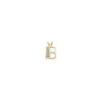 Gyémánt kezdeti B betű medál (14K) Popular Jewelry New York