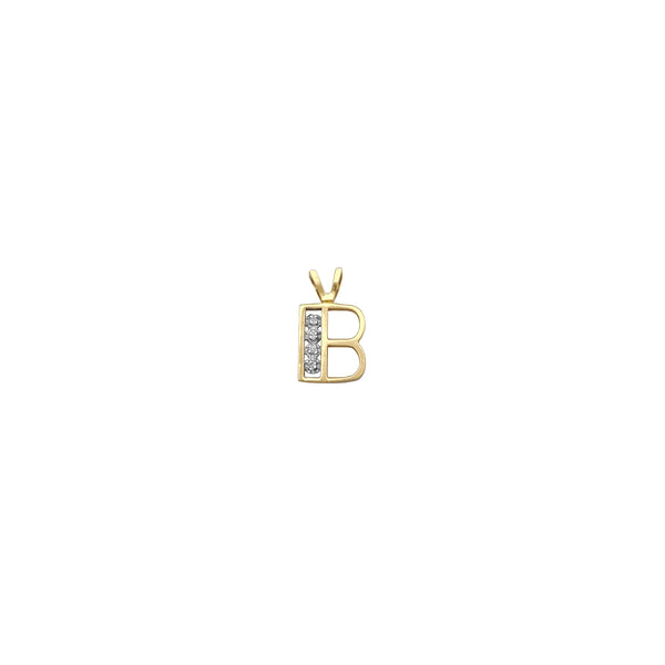 Diamond Initial Letter B Pendant (14K) Popular Jewelry New York