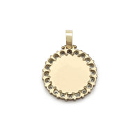 Diamond Invisible Set Medallion Pendant (10K) Popular Jewelry New York