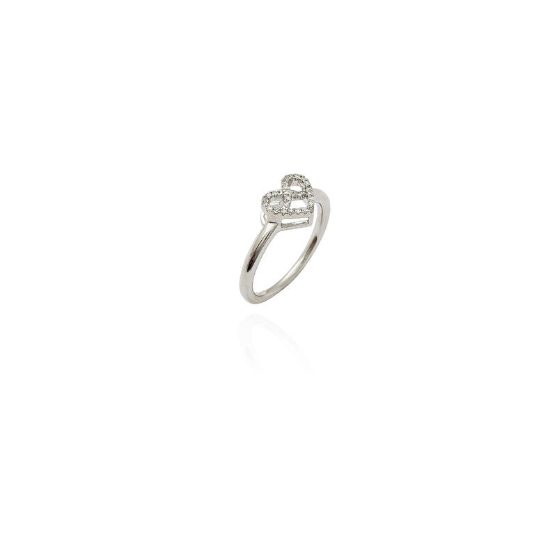 Diamond Open Heart Ring (14K) New York Popular Jewelry