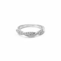Fede nuziale Infinity con pavé di diamanti (14K) Popular Jewelry New York