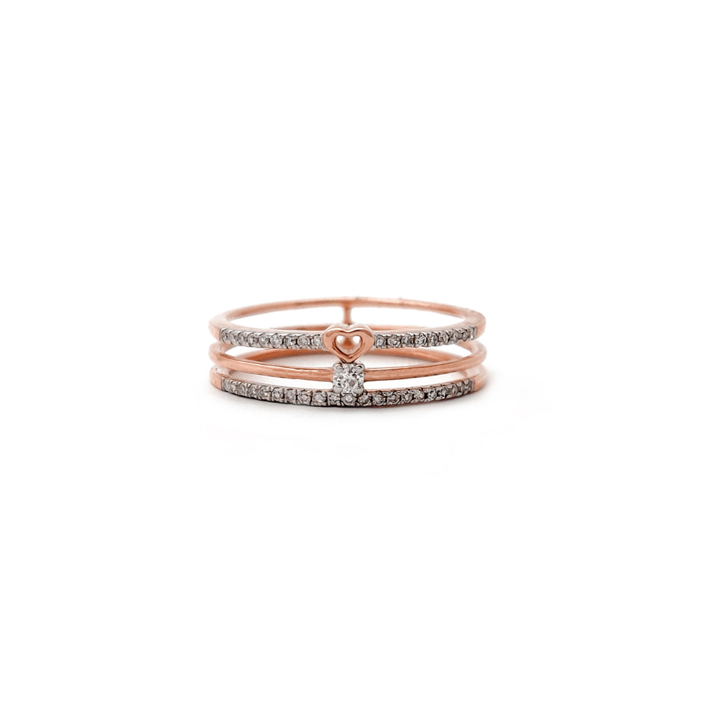 Diamond Tripe Stack Love Ring (14K) Popular Jewelry New York