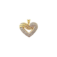 Diamond Wavy Heart Pendant (14K) Popular Jewelry New York