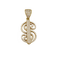 Iced Out Dollar Sign Pendant (10K)