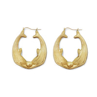Anting-anting gelung lumba-lumba (10k) Popular Jewelry New York