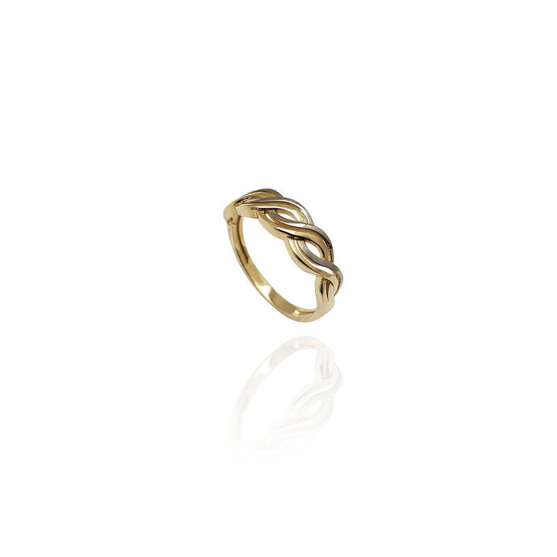 Two-Tone Helical Twist Ring (14K)