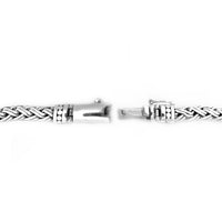 Dubbel gevlochten armband (zilver) Popular Jewelry New York
