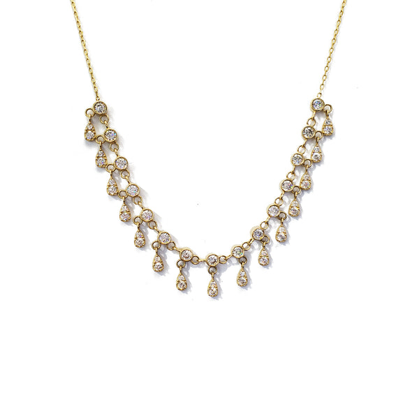 Drizzle CZ Necklace (14K)