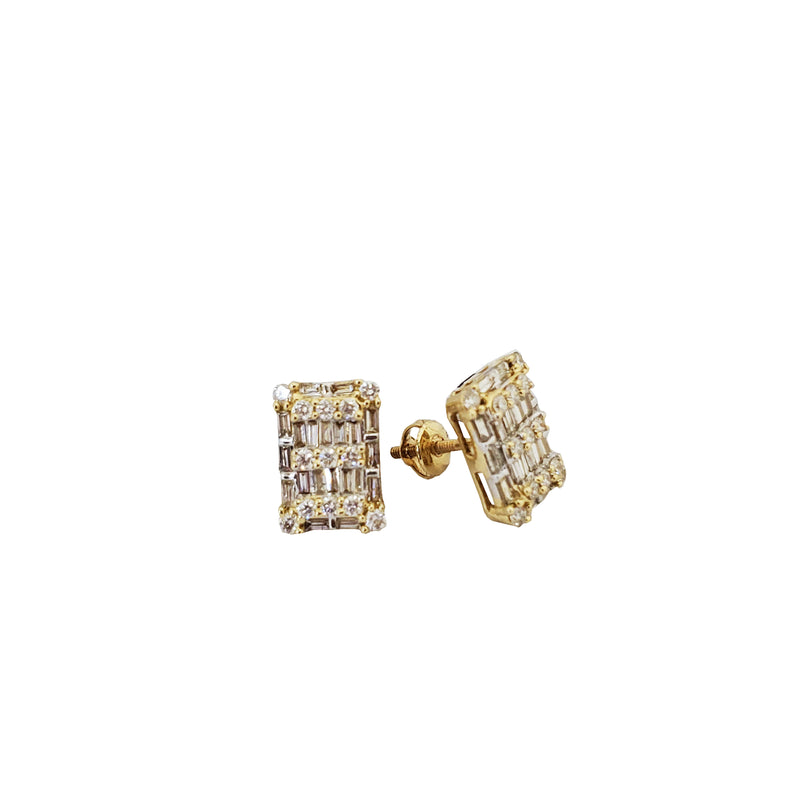 Baguette Cluster Diamond Earring (14K)
