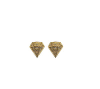 Gemstone Silhouette Diamond Stud Earring (10K)