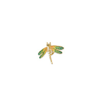 Multi-Color Enamel Dragonfly Charm (14K)