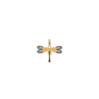 Multi-Color Enamel Dragonfly Charm (14K)
