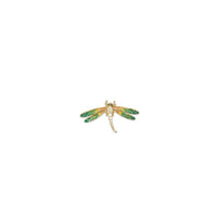Multi-Color Enamel Dragonfly Charm (14K)