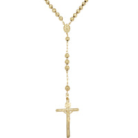 Discos-Cuts Beads Rosary Necklace (14K)