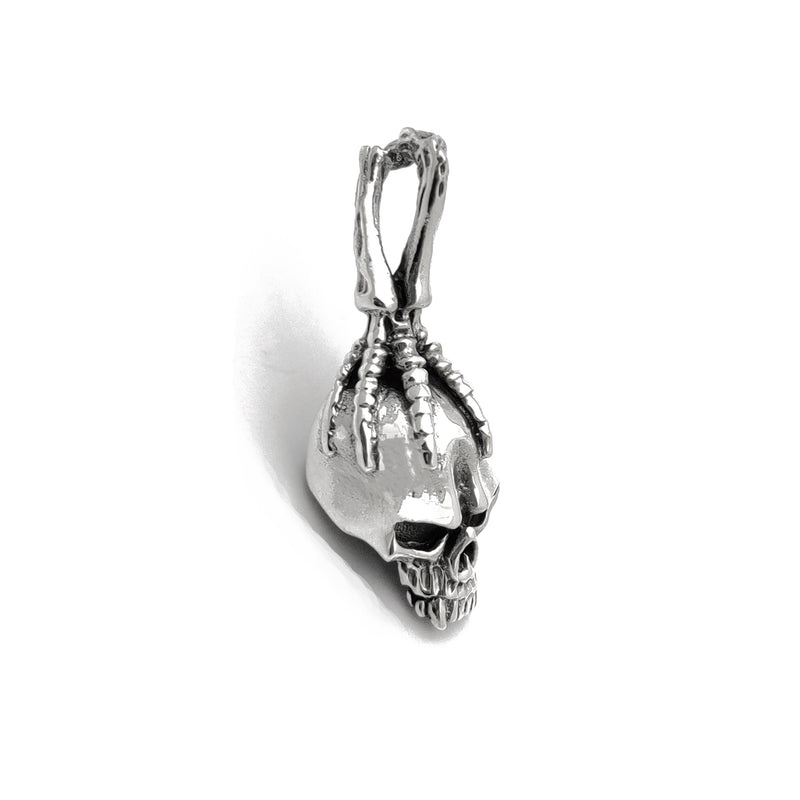 Vintage Eagle Claw Grabbing Skull Pendant (Silver) Popular Jewelry New York