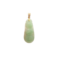 Diamond Jade Edible-Podded Pea Pendant (14K)