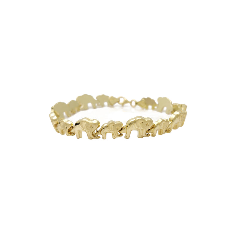 14K Two Tone Gold Elephant Charms Bracelet | Shin Brothers Jewelers Inc.