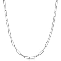Cadea de cable alongada (prata) Popular Jewelry nova York