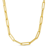 I-Elongated Paperclip Link Chain (14K)