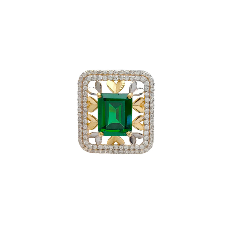 Emerald Cut Stone Cocktail Ring (14K) Popular Jewelry New York