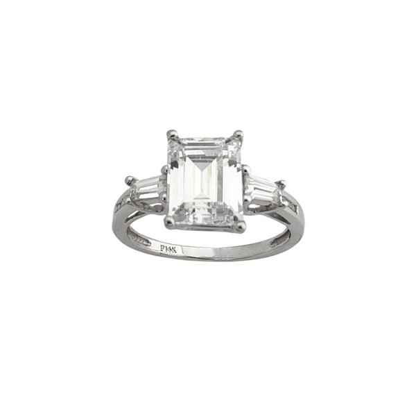 Emerald Cut & Baguette Anniversary Ring (14K) Popular Jewelry New York