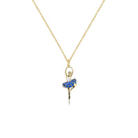 د اینیلیم - نیلي اسکرټ نڅا بالرینا فینسي نیکلس (14K) Popular Jewelry نیویارک