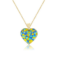 گردنبند فانتزی قلب موزاییکی مینا کاری شده (14K) Popular Jewelry نیویورک