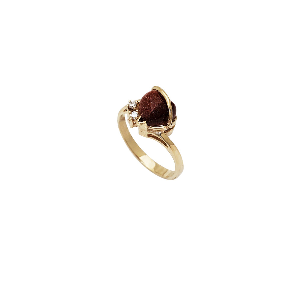 Involved Heart CZ Ring (14K)