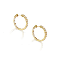 Eternity Hoop Earrings (14K) Popular Jewelry New York