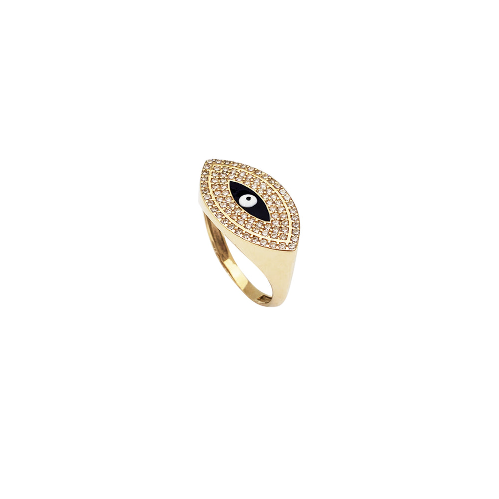 Evil-Eye Expand CZ Ring (14K)