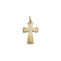 Expanding Cross CZ pendant (14K)