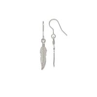 Feather Dangling Earrings (Silver)