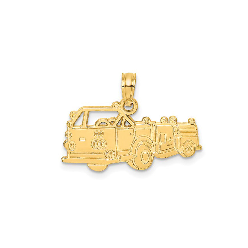 Fire Truck Car Pendant (14K)