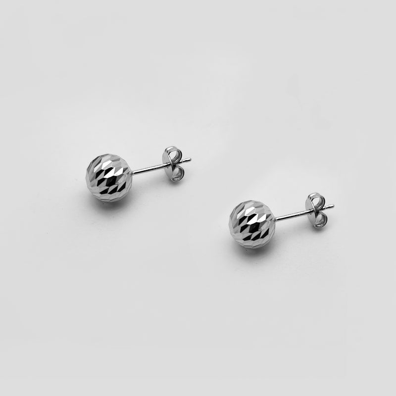 Faceted Ball Stud Earring (10K) Popular Jewelry New York