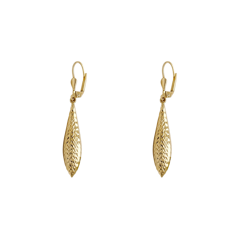 Faceted Cuts Drop Earrings (14K) Popular Jewelry New York