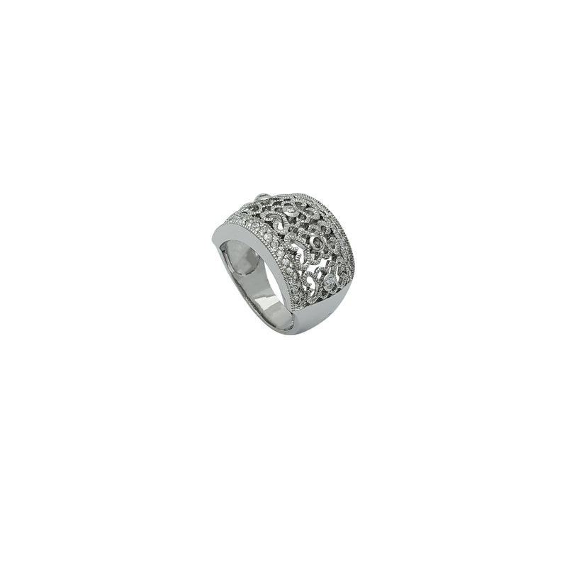 Fancy Hearts CZ Ring (Silver)