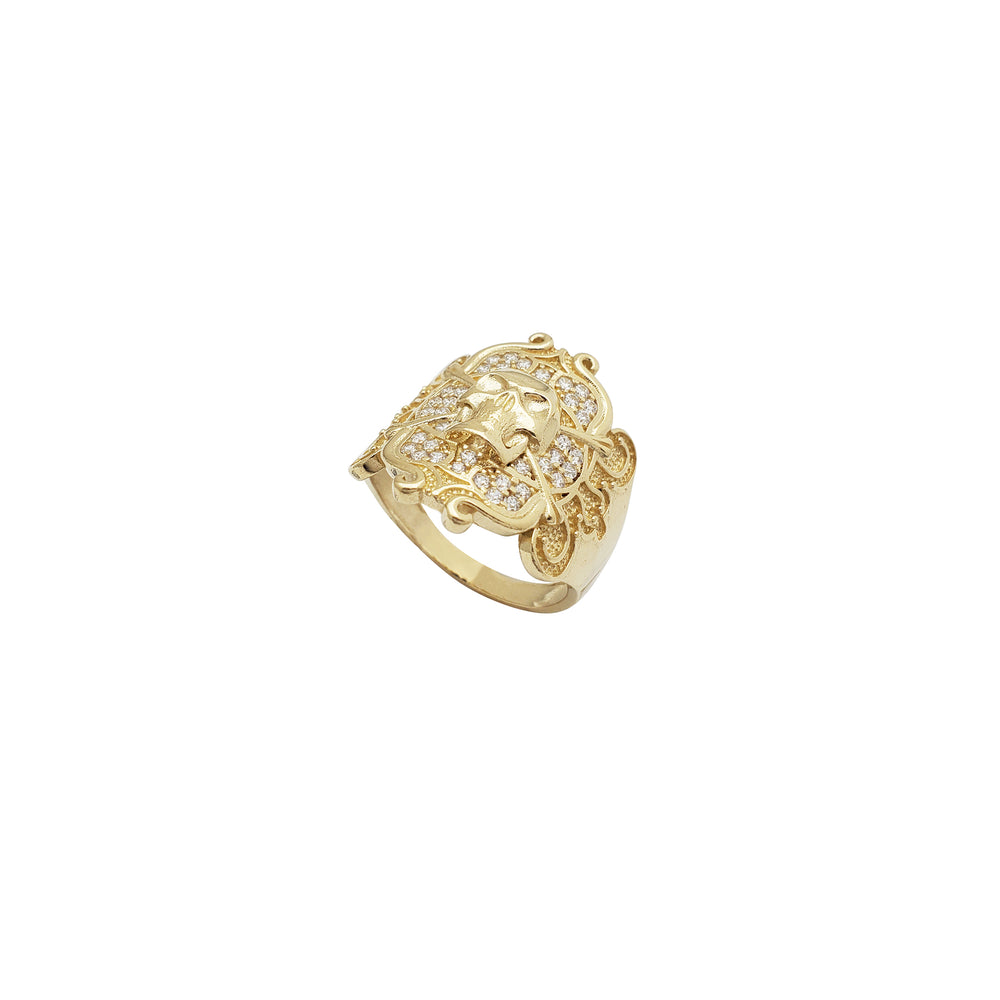 Iced-Out Fancy Pillow CZ Ring (14K)