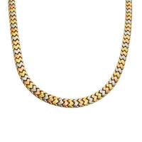 Driekleur M-Link Fancy Necklace (14K)