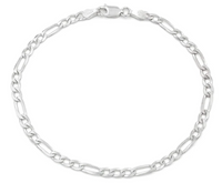 Solid Figaro Bracelet (Silver)