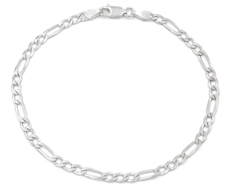 Solid Figaro Bracelet (Silver)
