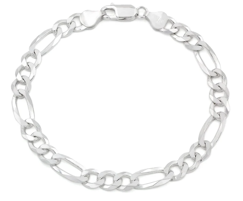 Solid Figaro Bracelet (Silver)
