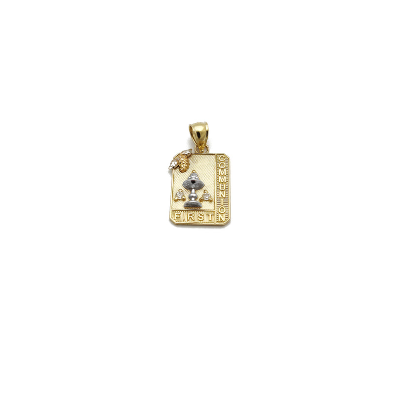 First Communion CZ Pendant (14K) 14 Karat Yellow Gold, White Gold, Two Tone, Popular Jewelry New York