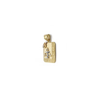 Első áldozó CZ medál (14K) 14 karátos sárga arany, fehér arany, két hang, Popular Jewelry New York