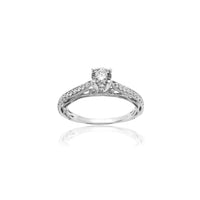 Diamond Vine Filigree Pave Engagement Ring (14K) Popular Jewelry New York