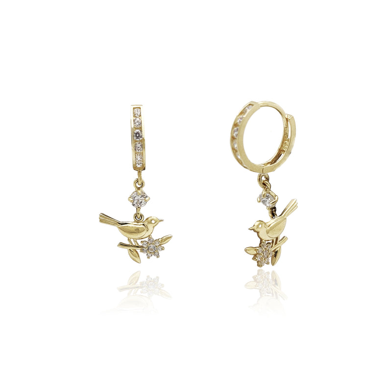 Finch Hanging CZ Earrings (14K) Popular Jewelry New York